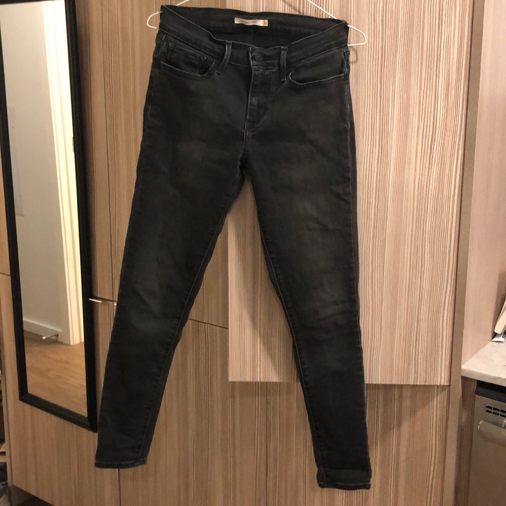 Levis 710 super skinny jeans black 28